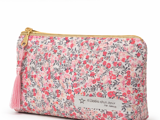 Pochette XS Fleurie Rose – Pochette zippée élégante et compacte – Image 3