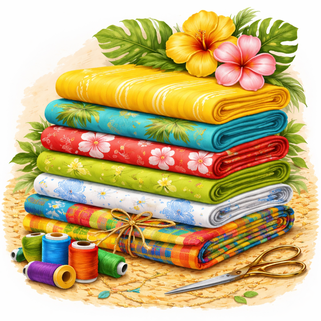 Tissu coloré de qualités