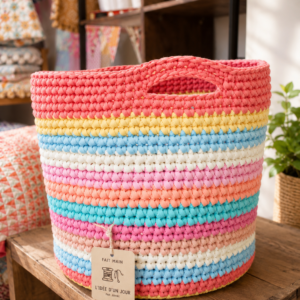 Panier de rangement "XL" en crochet