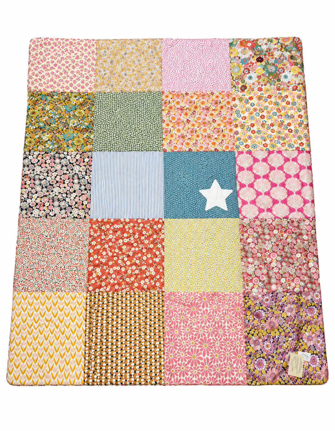 Edredon patchwork 120 x 150 cm - PIECE UNIQUE – Image 2