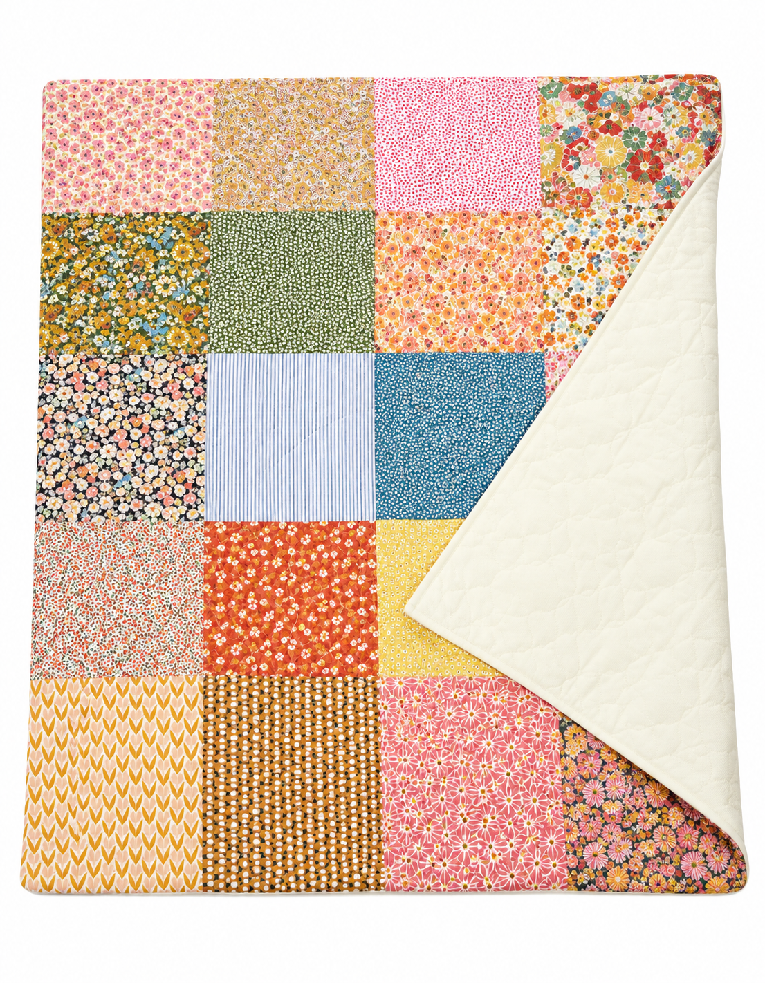 Edredon patchwork 120 x 150 cm - PIECE UNIQUE – Image 4